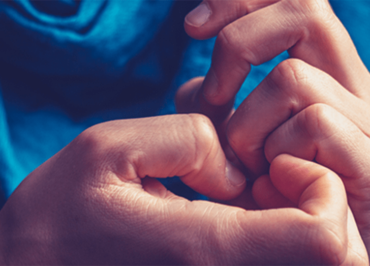 A photo of hands.