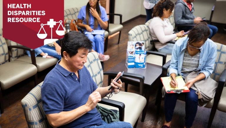 People sitting in a waiting room.