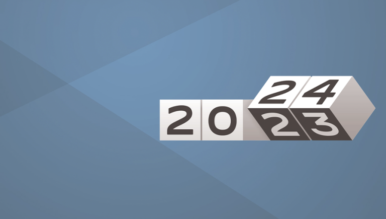 Letter blocks displaying the year 2024. 
