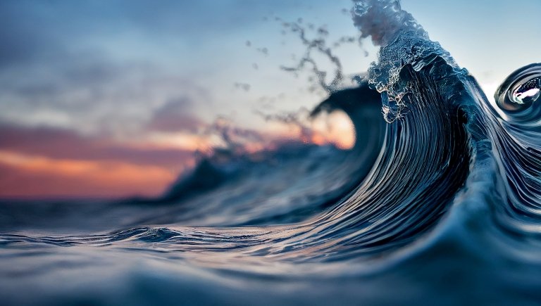 close up image of a wave