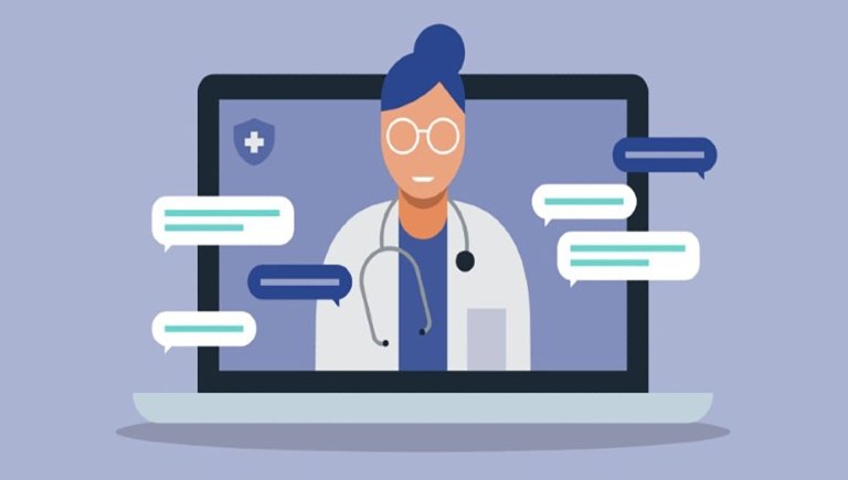 abstract photo of a telehealth doctor. 