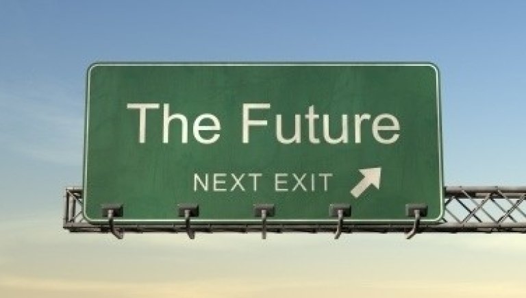 An exit sign for the future.