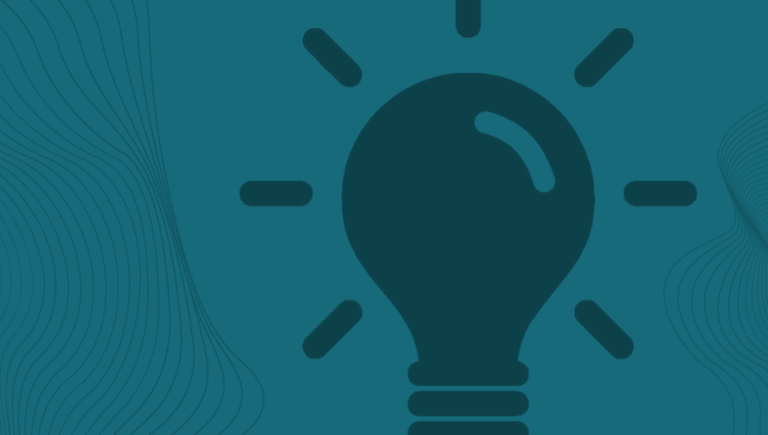 Lightbulb indicated to be on in blue.