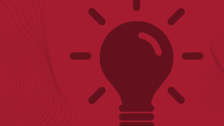 Lightbulb indicated to be on in red.