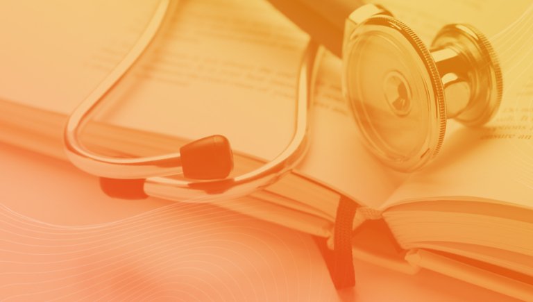 Stethoscope with Book for Medical Education