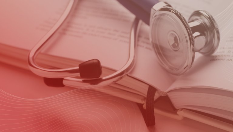 Stethoscope with Book for Medical Education