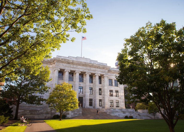 Gordon Hall at Harvard Medical School on a sunny day.