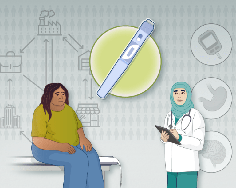 Patient and doctor discussing GLP-1s.