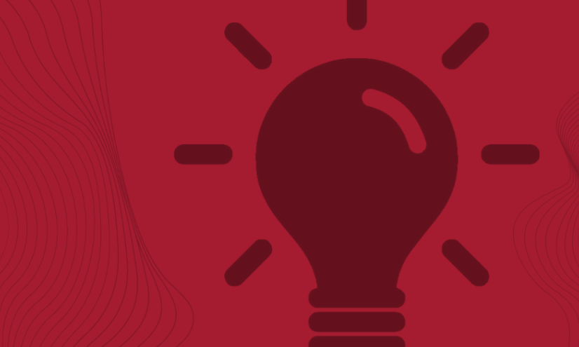 Lightbulb indicated to be on in red.