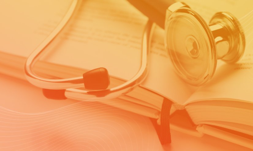Stethoscope with Book for Medical Education