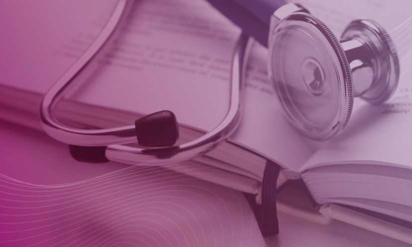 Stethoscope with Book for Medical Education