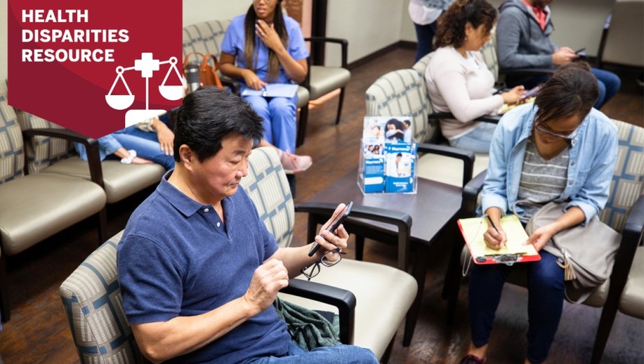People sitting in a waiting room.