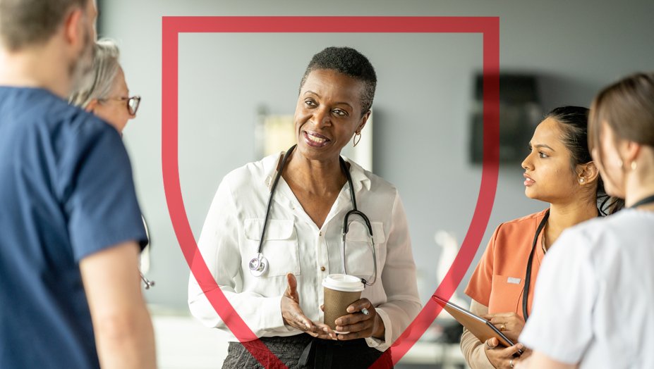 Medical Leader Mentoring Other Medical Professional In Group Chat