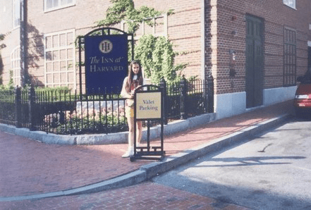 Victoria Donato visiting Boston and Harvard in her teen years.