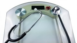 Scale and stethoscope